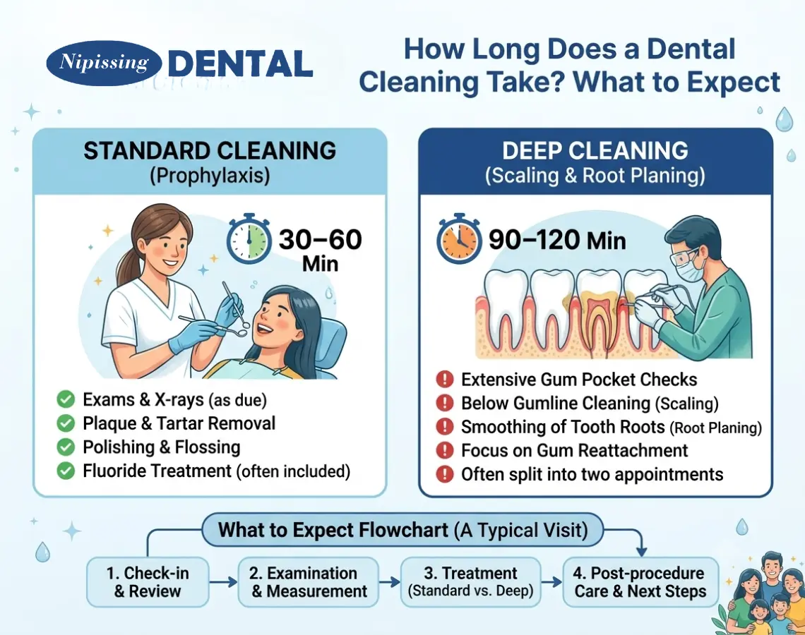 how long does a dental cleaning take